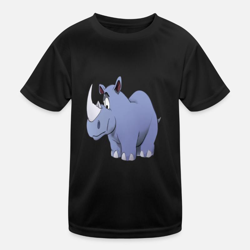 Rhinocéros de dessin animé Kawaii T-shirt sport Enfant