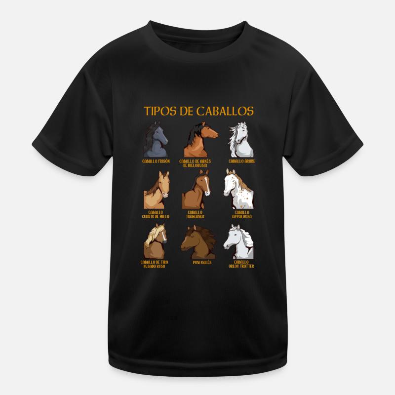 Types de chevaux Équitation espagnole T-shirt sport Enfant