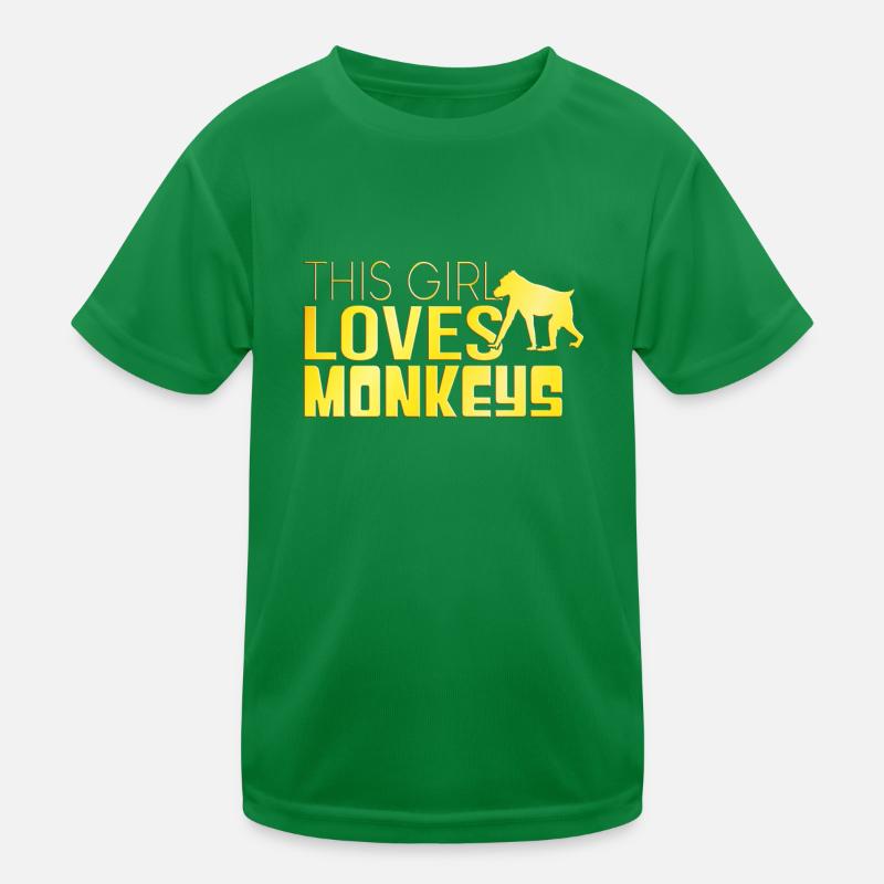 Cette fille aime les singes T-shirt sport Enfant