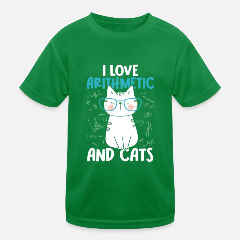 I Love Cats - Arithmetic Kids Functional T-Shirt