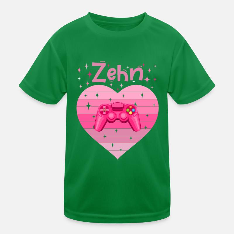 Mädchen Tochter 10. Geburstag Gaming Controller Kinder Funktions-T-Shirt
