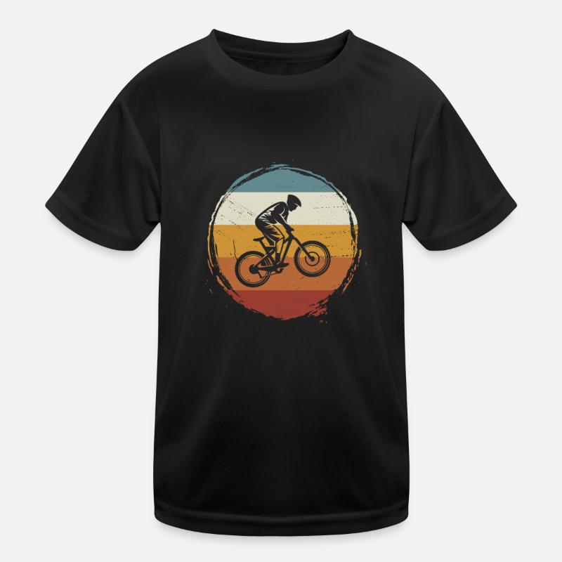 Retro Downhill Kinder Funktions-T-Shirt