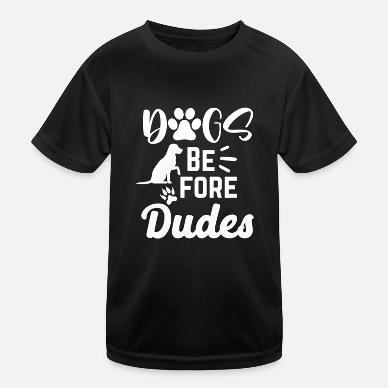 Hunde vor Kerlen Kinder Funktions-T-Shirt