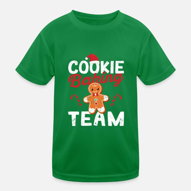 Christmas Baker Chef Gingerbread Man Christmas Kids Functional T-Shirt