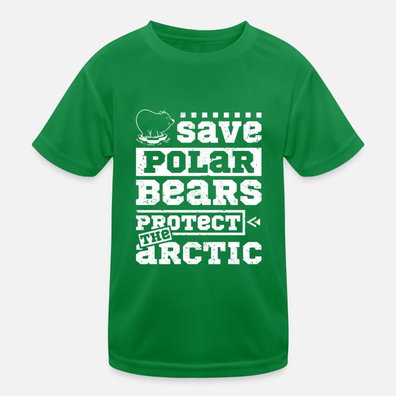 Save polar bears protect the arctic Kinder Funktions-T-Shirt