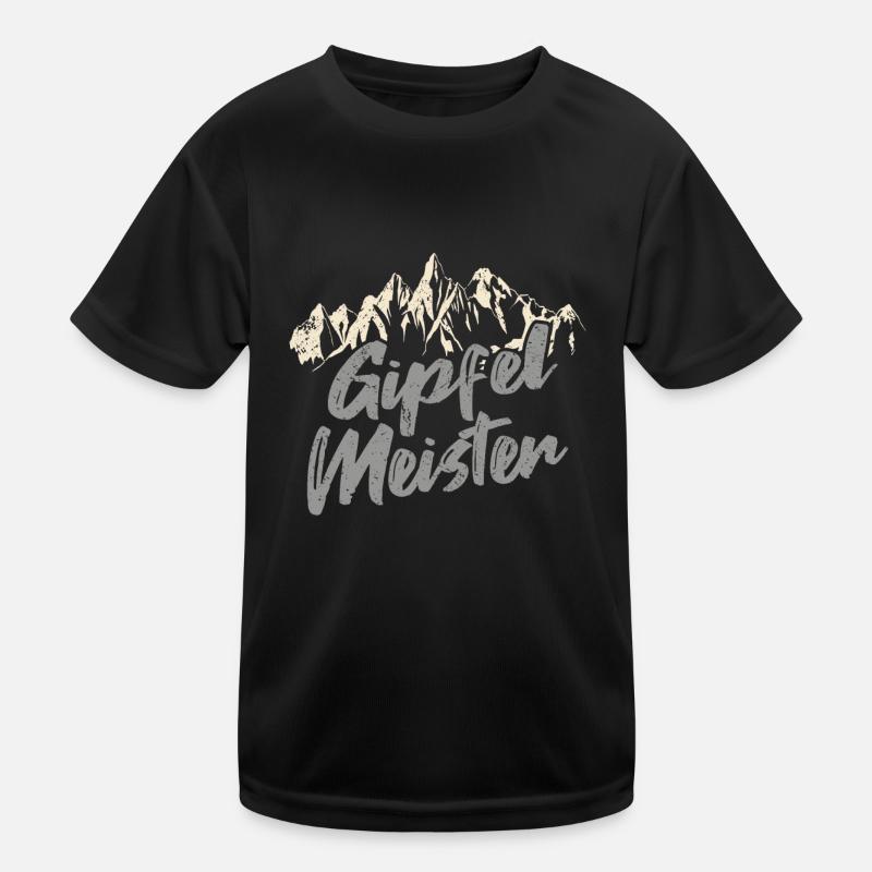 Mountaineering Mountains Summit Master Kids Functional T-Shirt