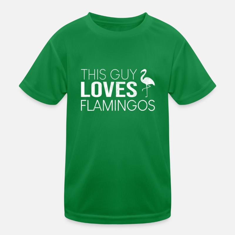 This guy loves flamingos Kids Functional T-Shirt