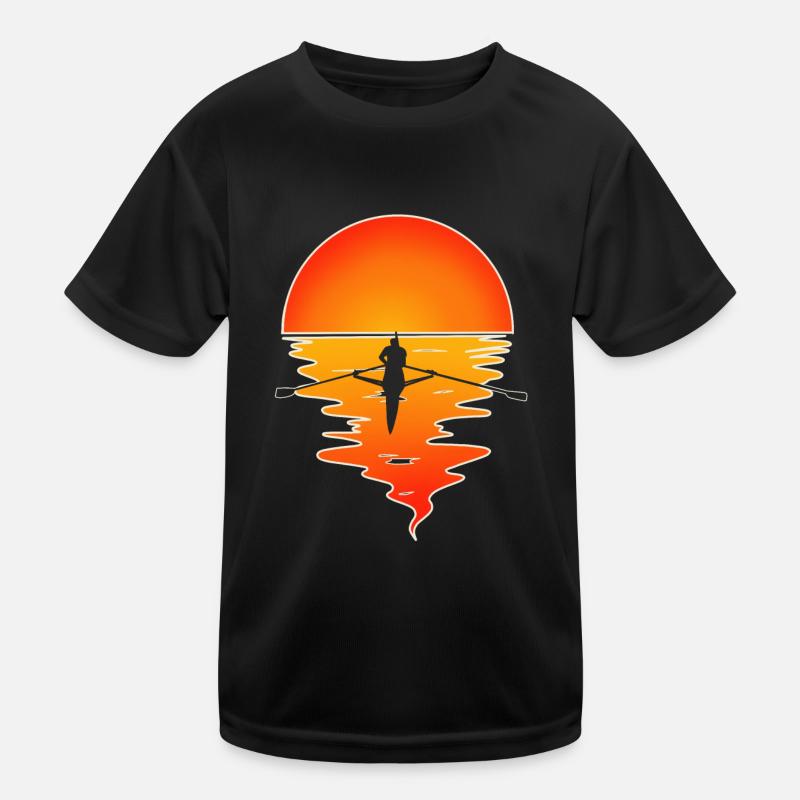 Ruderer Ruderboot Rudern Kinder Funktions-T-Shirt