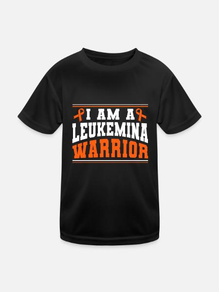 I Am A Leukemia Warrior Blood Cancer Survivor - Kinder Funktions-T-Shirt - Schwarz - Vorne