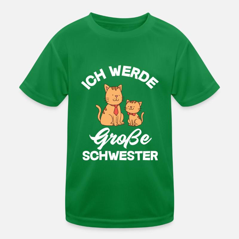 Katzen Ich Werde Große Schwester Kinder Funktions-T-Shirt