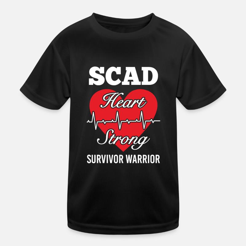 Scad Heart Strong Survivor Warrior Herzanfall Kinder Funktions-T-Shirt