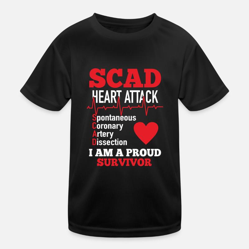 Scad Heart Attack Proud Survivor Heart Surgery Kids Functional T-Shirt