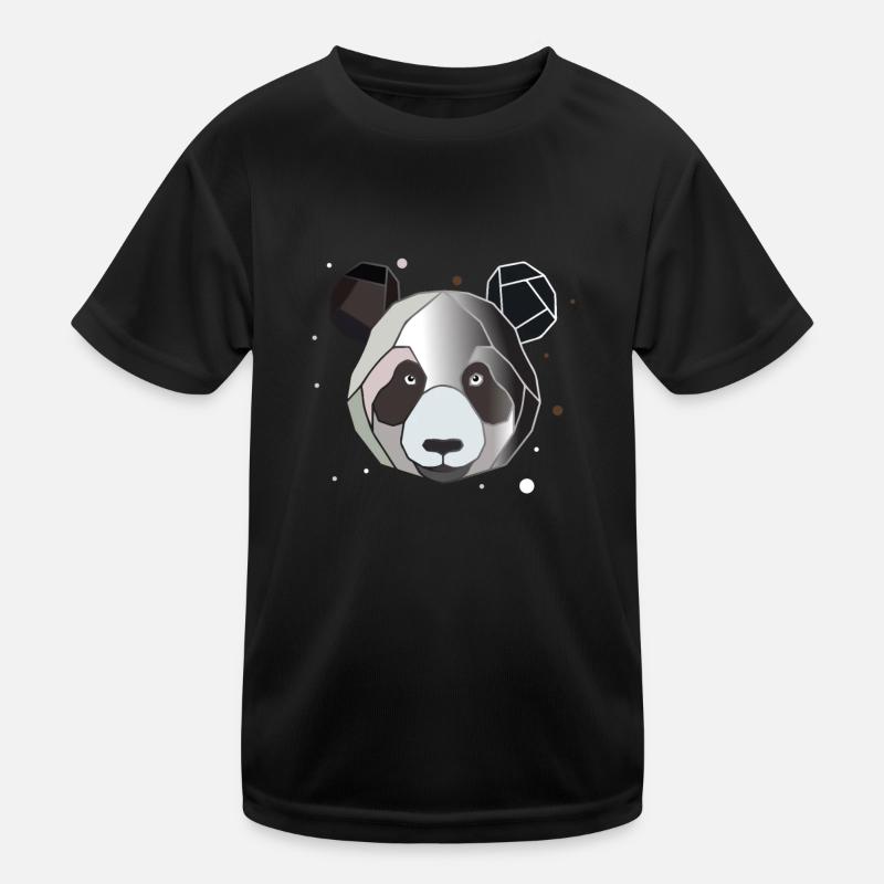Panda Polygon Art Animal Geometry Kids Functional T-Shirt