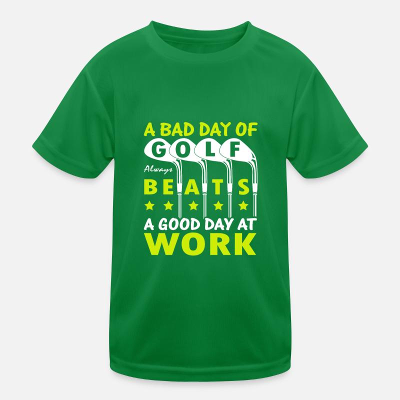 golf beats work Kinder Funktions-T-Shirt