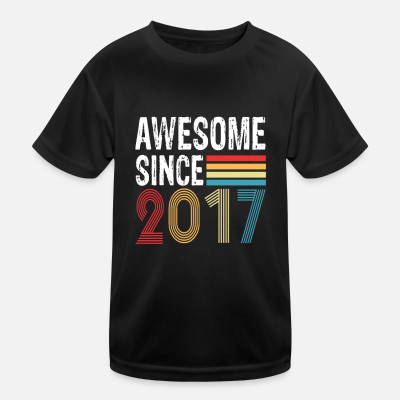 Awesome Since 2017 Birthday 2017 Vintage 2017 Kids Functional T-Shirt