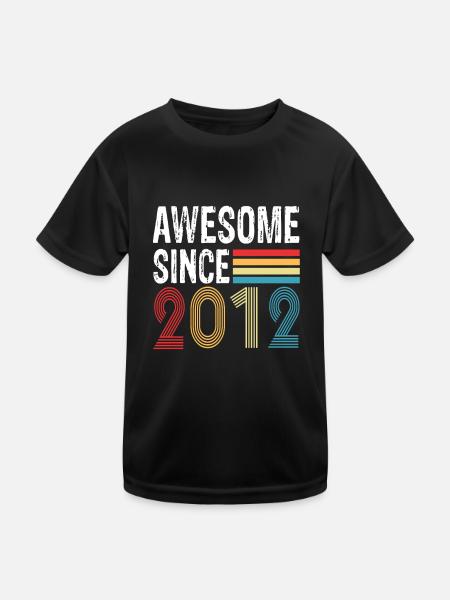 Awesome Since 2012 Birthday 2012 Vintage 2012 - Kids Functional T-Shirt - black - Front