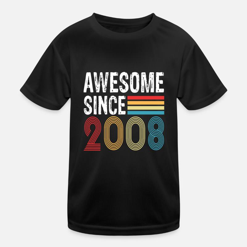 Awesome Since 2008 Geburtstag 2008 Vintage 2008 Kinder Funktions-T-Shirt