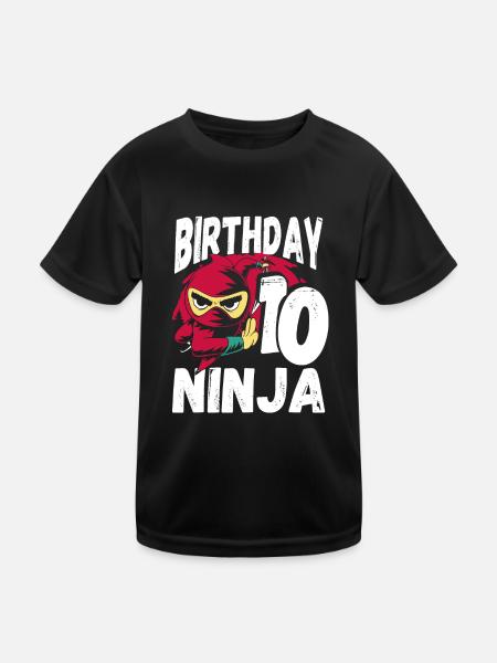 Cool Ninja pour votre 10e anniversaire - T-shirt sport Enfant - noir - Devant