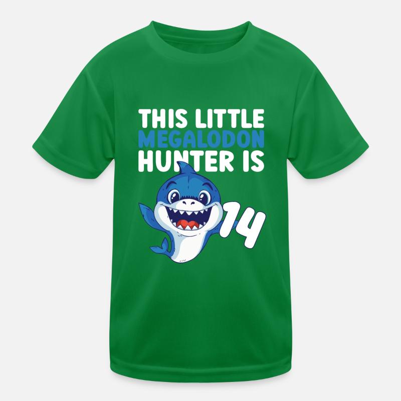 Ce petit chasseur de mégalodon a 14 ans - T-shirt sport Enfant