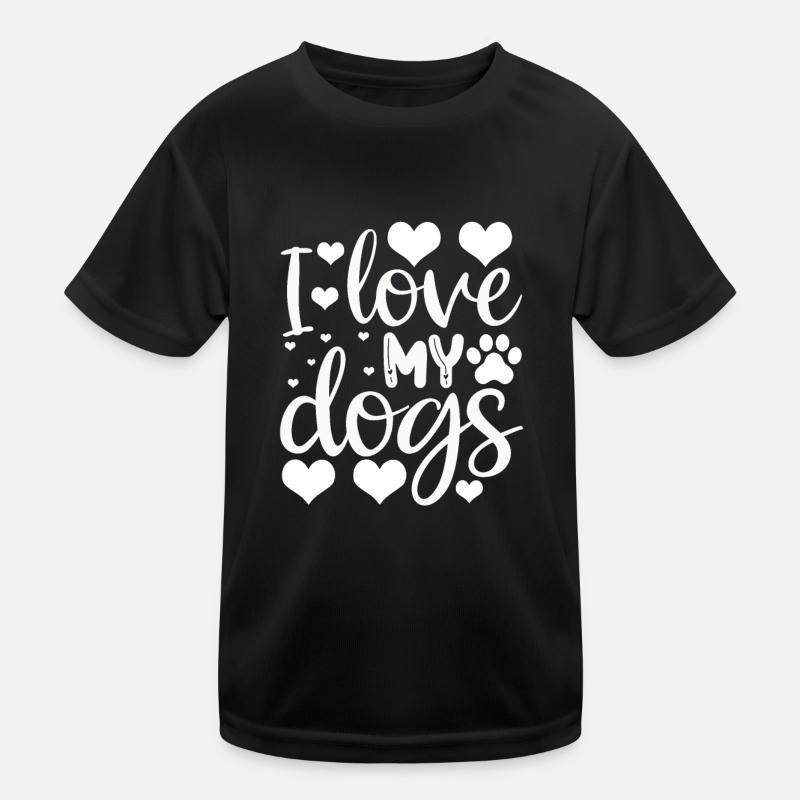J’aime mes chiens T-shirt sport Enfant