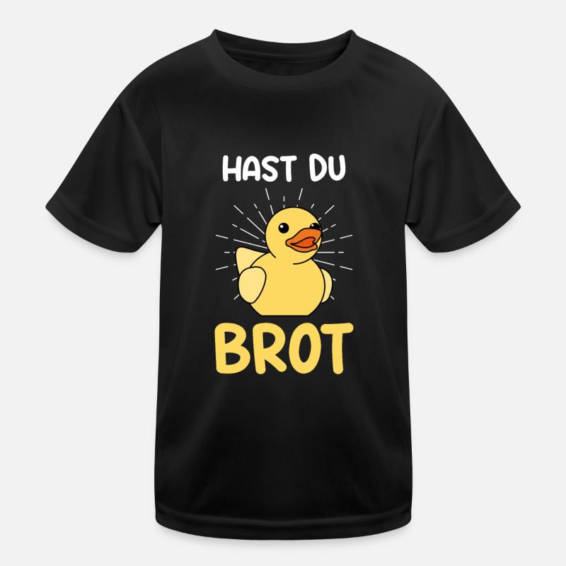 Hast Du Brot Enten Quietscheenten Spruch Gummiente Kinder Funktions-T-Shirt