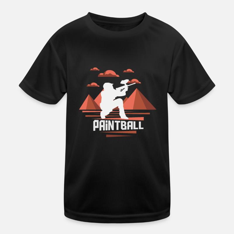 Paintball Paintball Player Kids Functional T-Shirt