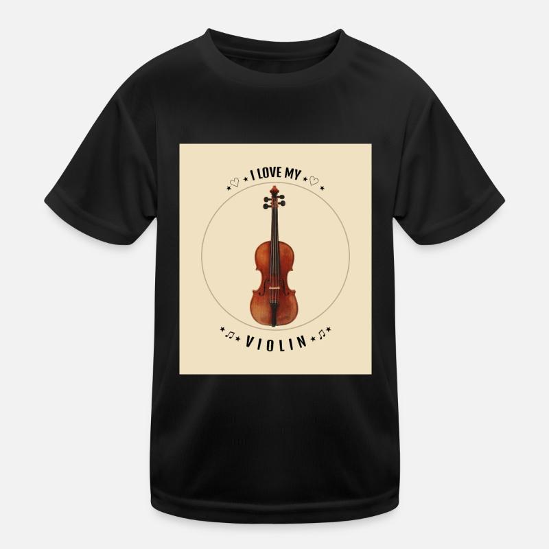 I Love My Violin Kinder Funktions-T-Shirt