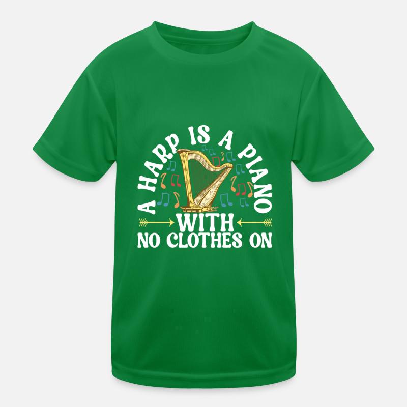 Harfe Harfenspieler Kinder Funktions-T-Shirt