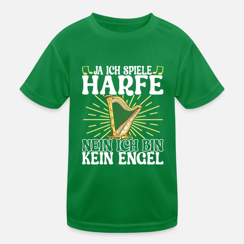 Harfe Harfenspieler Kinder Funktions-T-Shirt