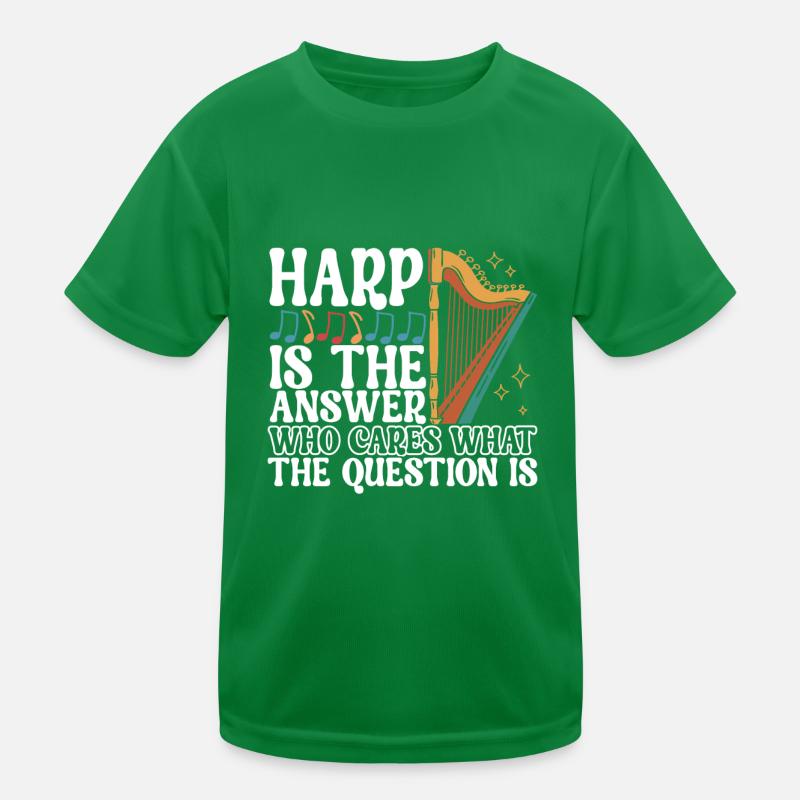 Harfe Harfenspieler Kinder Funktions-T-Shirt