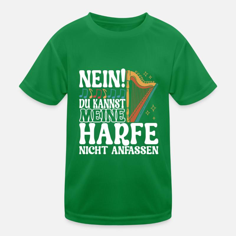 Harfe Harfenspieler Kinder Funktions-T-Shirt