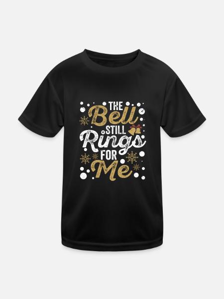 The bell is still ringing for me Xmas PJs - Kids Functional T-Shirt - black - Front