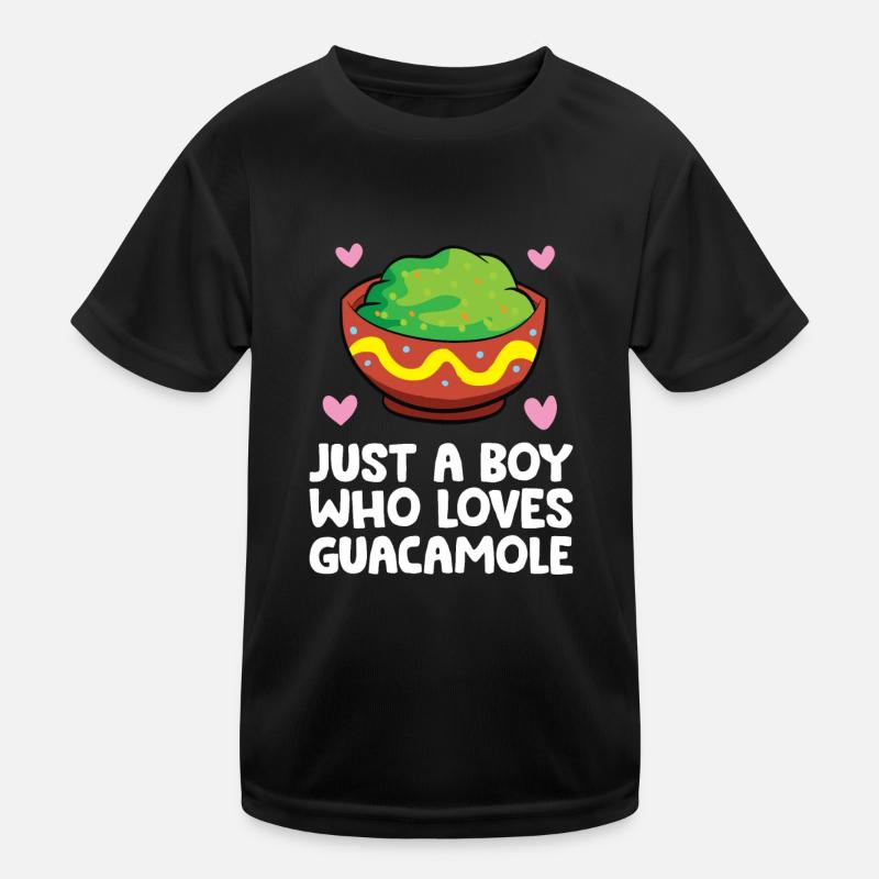 Nur ein Junge, der Guacamole liebt Kinder Funktions-T-Shirt