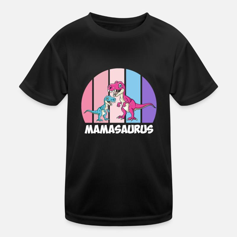 Dinosaur Mamasaurus Kids Dino Super Mama Kids Functional T-Shirt