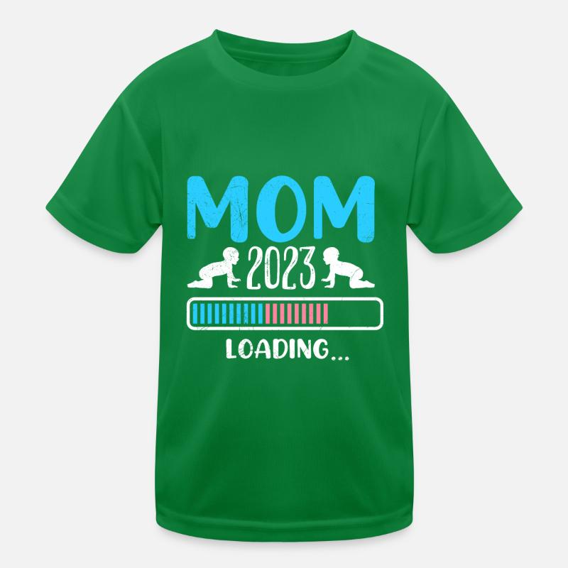 Mama 2023 loading Mutter Schwangerschaft Mama Kinder Funktions-T-Shirt