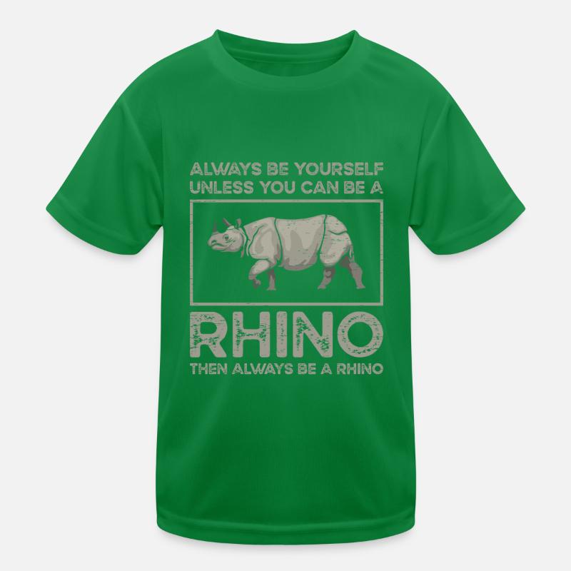 Sei immer ein Du selbst, es sei denn, du kannst ein Nashorn sein Kinder Funktions-T-Shirt
