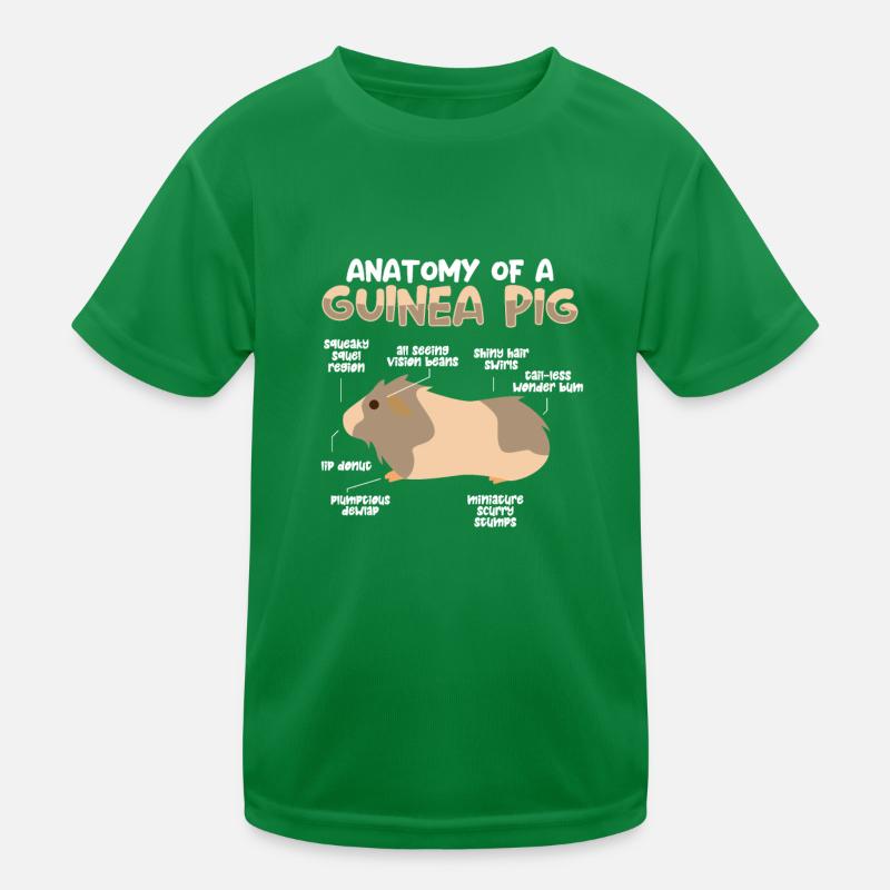 Anatomie eines Meerschweinchens Kinder Funktions-T-Shirt