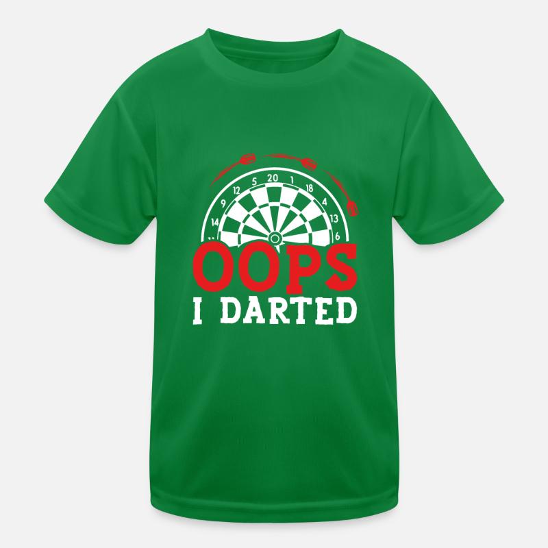 Oops, I played darts Kids Functional T-Shirt
