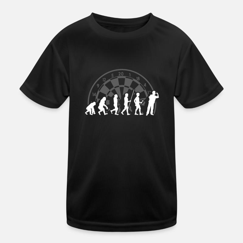 Darts in der Evolution Kinder Funktions-T-Shirt