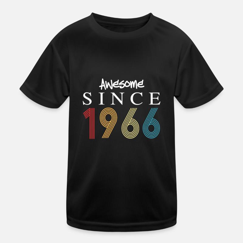 Awesome Since 1966 Geburtstag 1966 Vintage 1966 - Kinder Funktions-T-Shirt - Schwarz