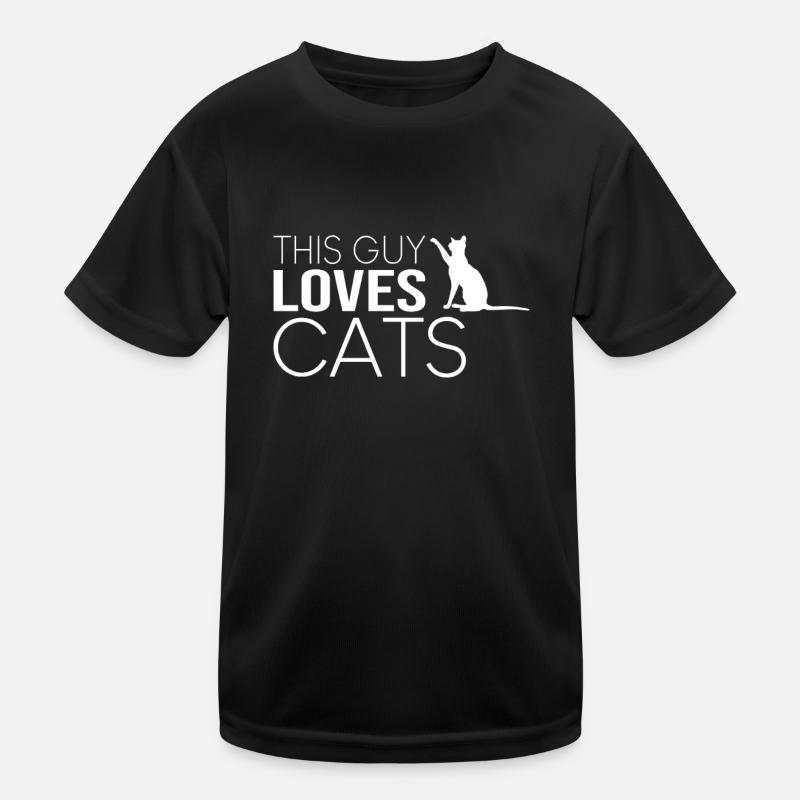 Typ Katze Spruch - Kinder Funktions-T-Shirt - Schwarz
