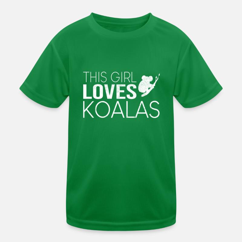 Mädchen Koala Spruch Kinder Funktions-T-Shirt