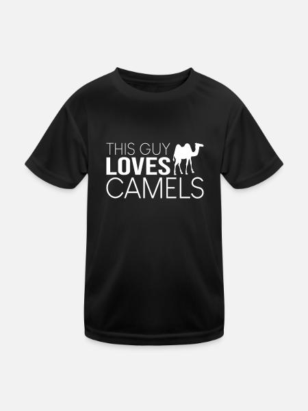 Typ Kamel Spruch - Kinder Funktions-T-Shirt - Schwarz - Vorne