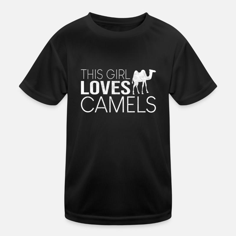 Mädchen Kamel Spruch - Kinder Funktions-T-Shirt - Schwarz