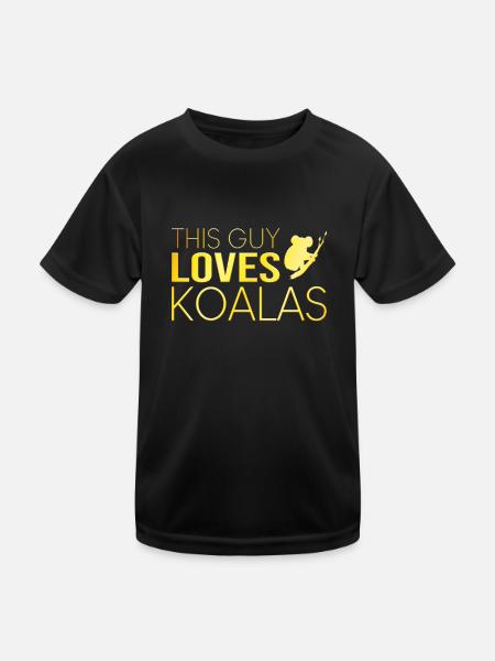 Type Koala Saying - Kids Functional T-Shirt - black - Front