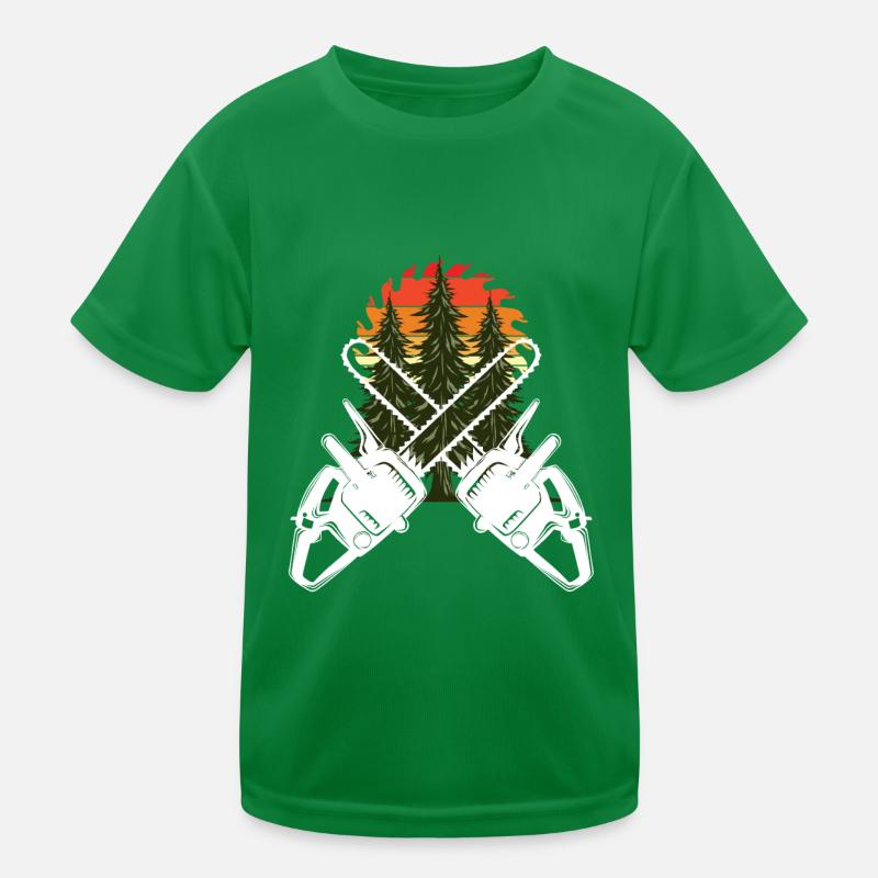 Tronçonneuse Axe Forester Bûcheron Scie Chaîne T-shirt sport Enfant