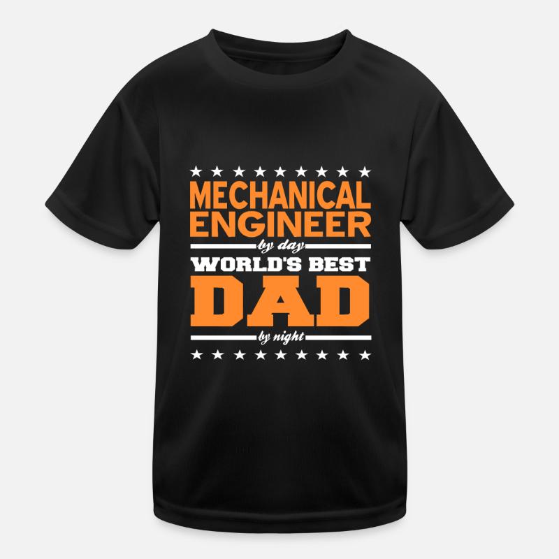 Mechanical Engineer By Day Best Dad By Night Kinder Funktions-T-Shirt
