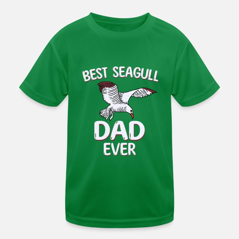 Bester Möwen Papa Kinder Funktions-T-Shirt