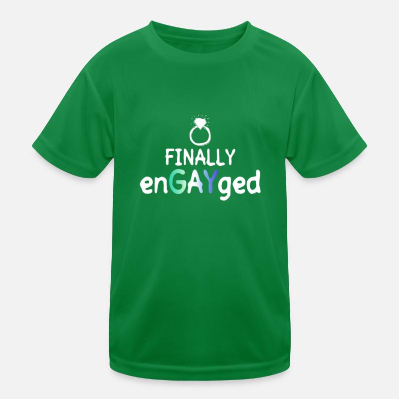 Endlich EnGAYged - Schwuler Junggesellenabschied Kinder Funktions-T-Shirt