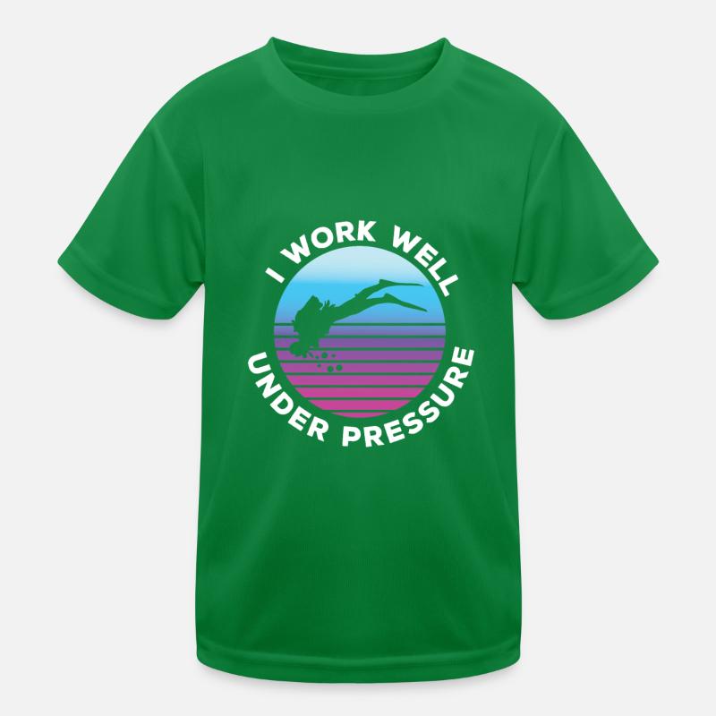 Swimmers Swimming 50 meters track Breaststroke Kids Functional T-Shirt